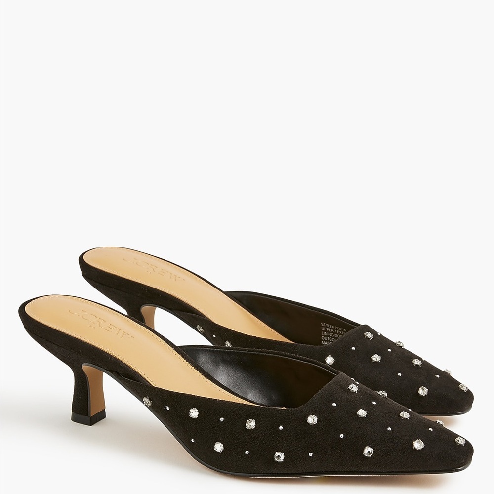J Crew used Embellished-heel mules CO216